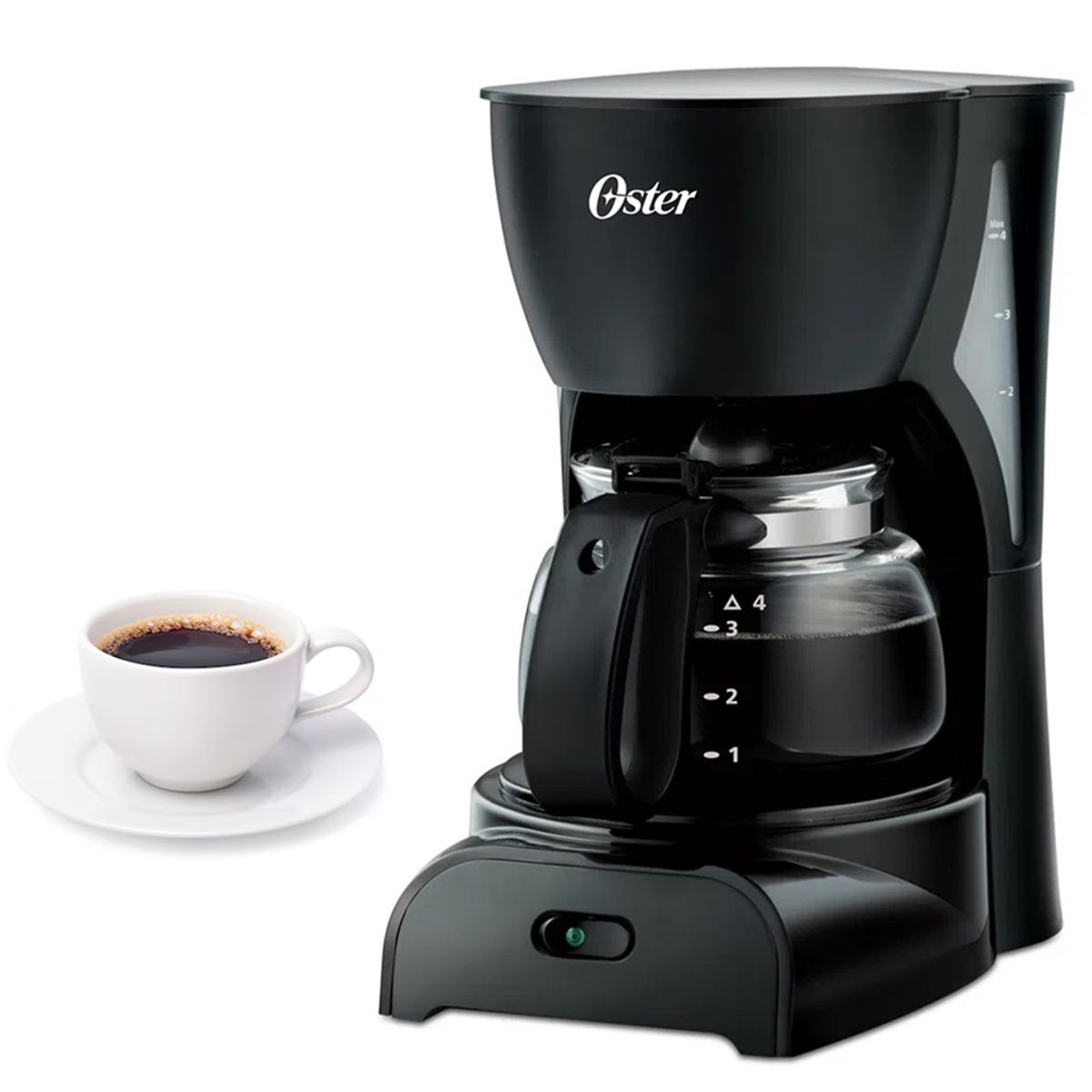 OSTER - Cafetera Oster 4 Tazas BVSTDCDR5B + Molinillo de Cafe BVSTBMH23