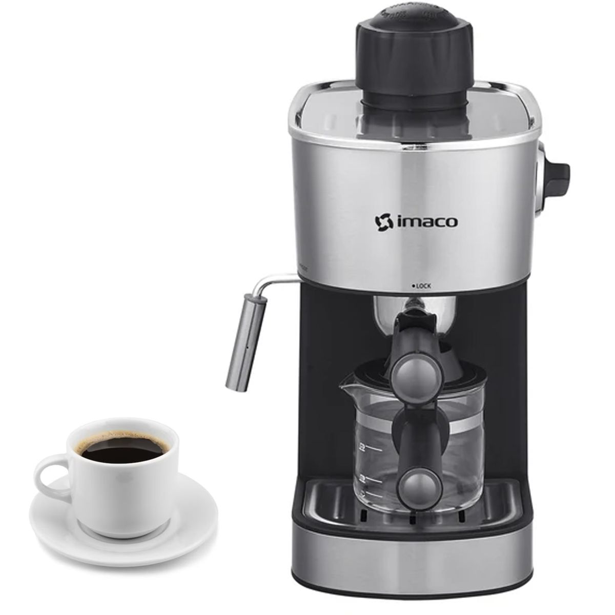 IMACO - Cafetera Imaco Espresso 4 Tazas 3.5 Bares IECM3503