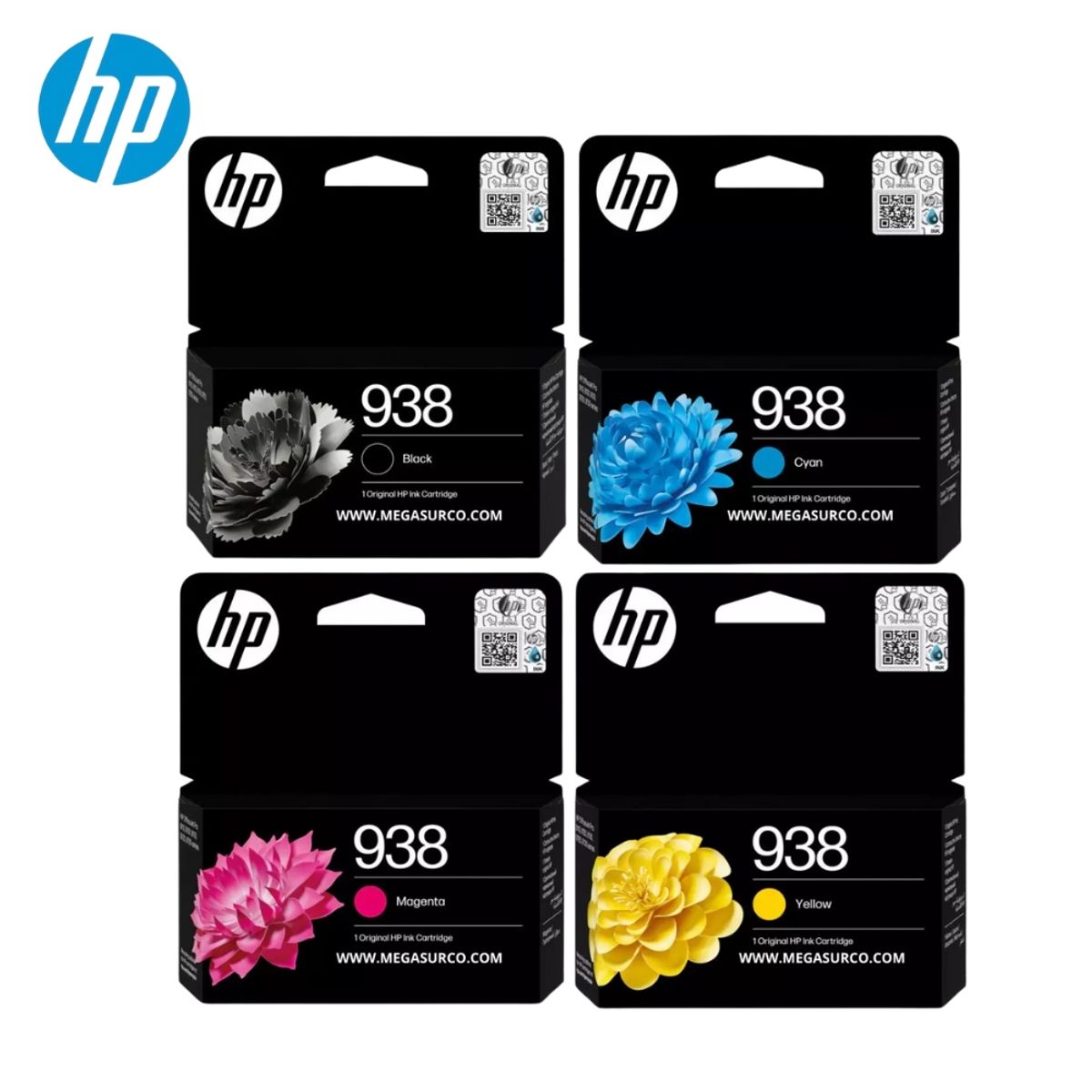 HP - KIT 4 CARTUCHOS HP 938 PARA HP OfficeJet Pro 9110/9120/9130/9720/9730