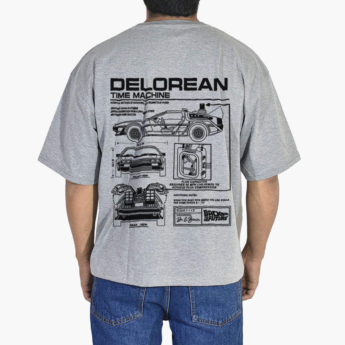 YONISTERS CLOTHING - Polo Oversize Algodón Plomo Claro DeLorean  Yonisters Clothing