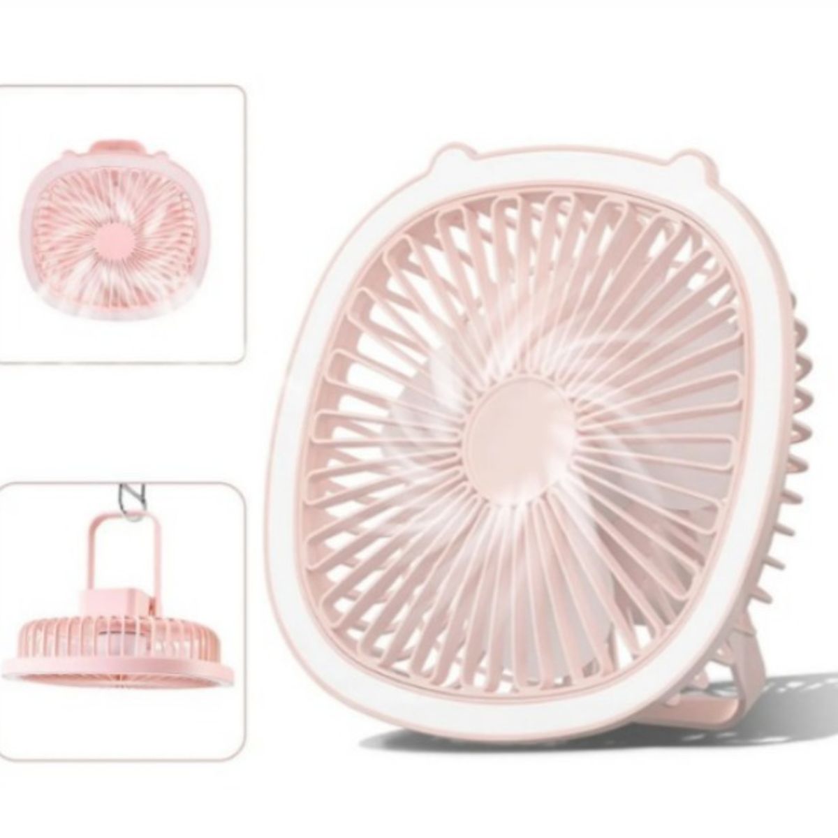 GENERICO - foco Ventilador portátil Operación silenciosa rosado