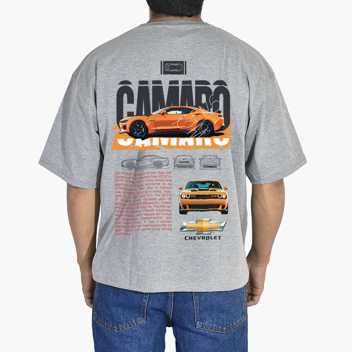 YONISTERS CLOTHING - Polo Oversize Algodón Plomo Claro Modelo Camaro Yonisters Clothing