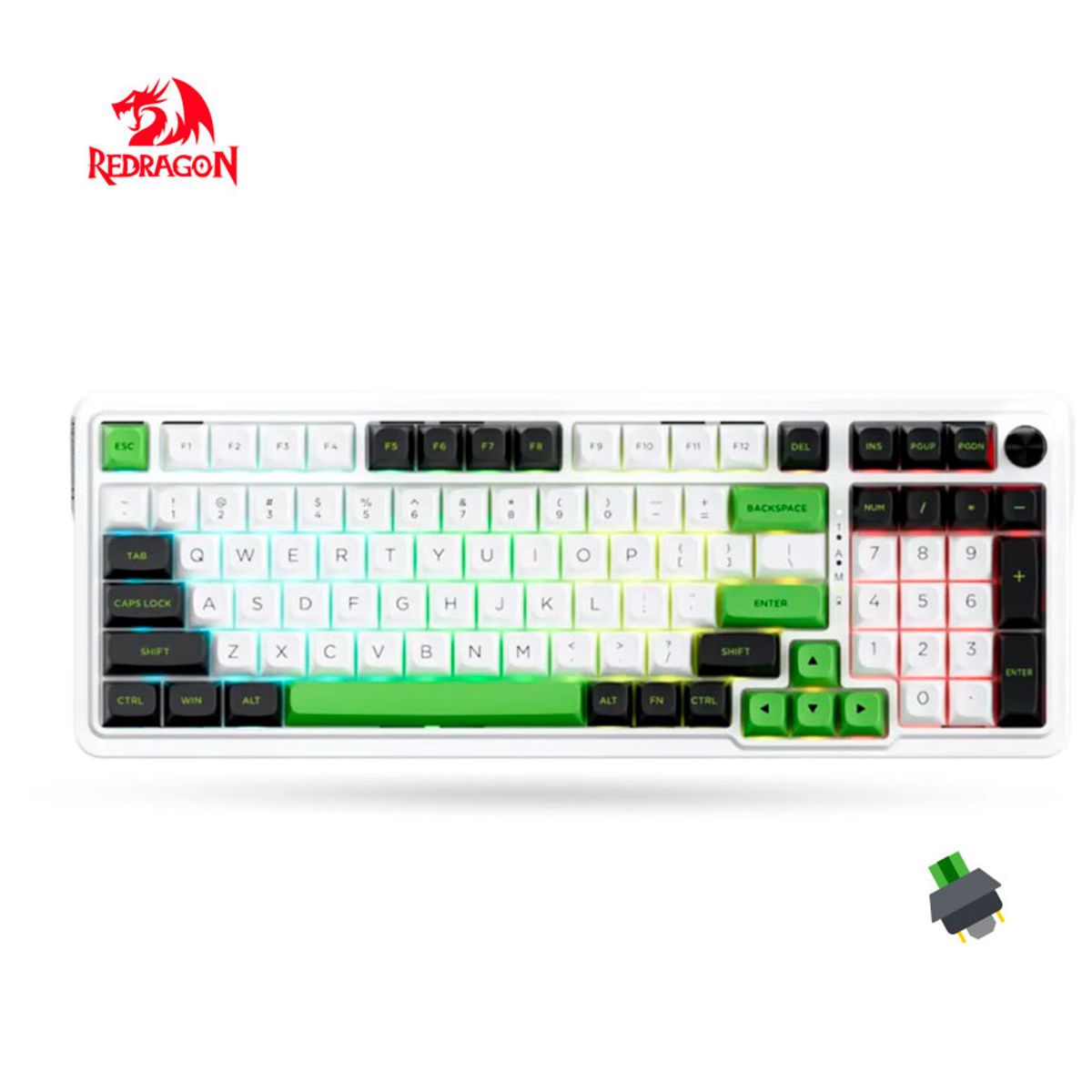 REDRAGON - Teclado Redragon EISA MAX K686WGB RGB Wireless Mecánico compacto