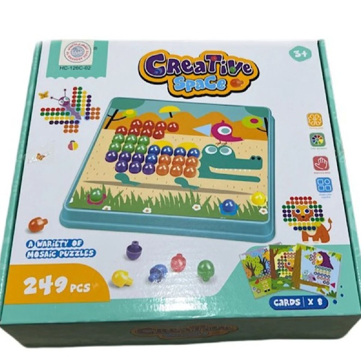 GENERICO - Mosaico de Cocodrilo Colores Didactico