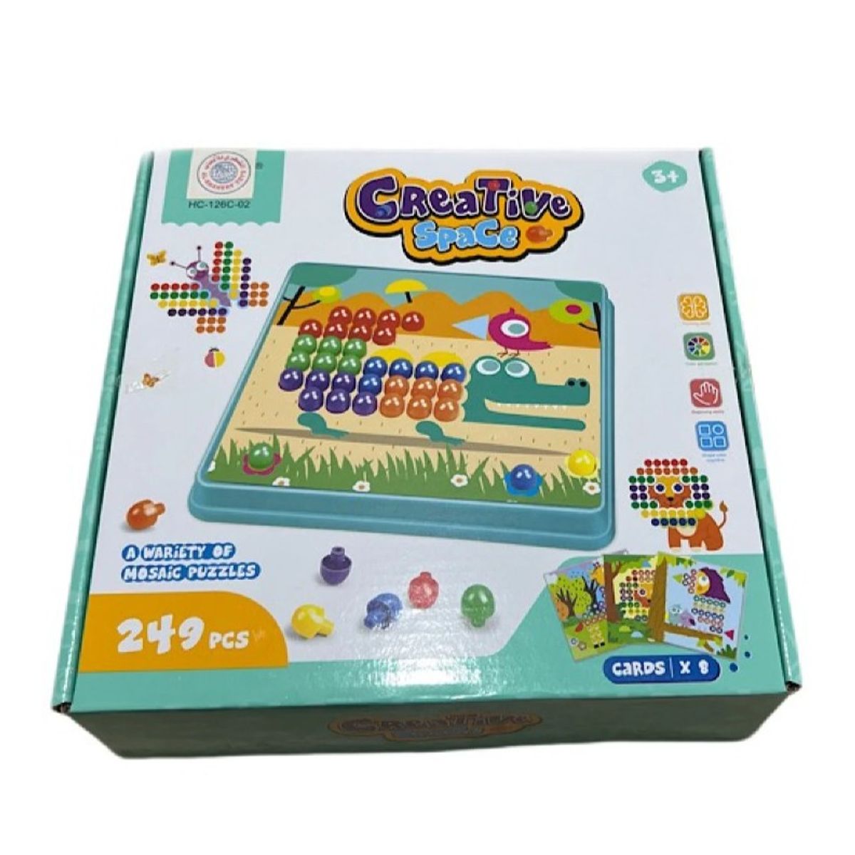 GENERICO - Mosaico de Cocodrilo Colores Didactico