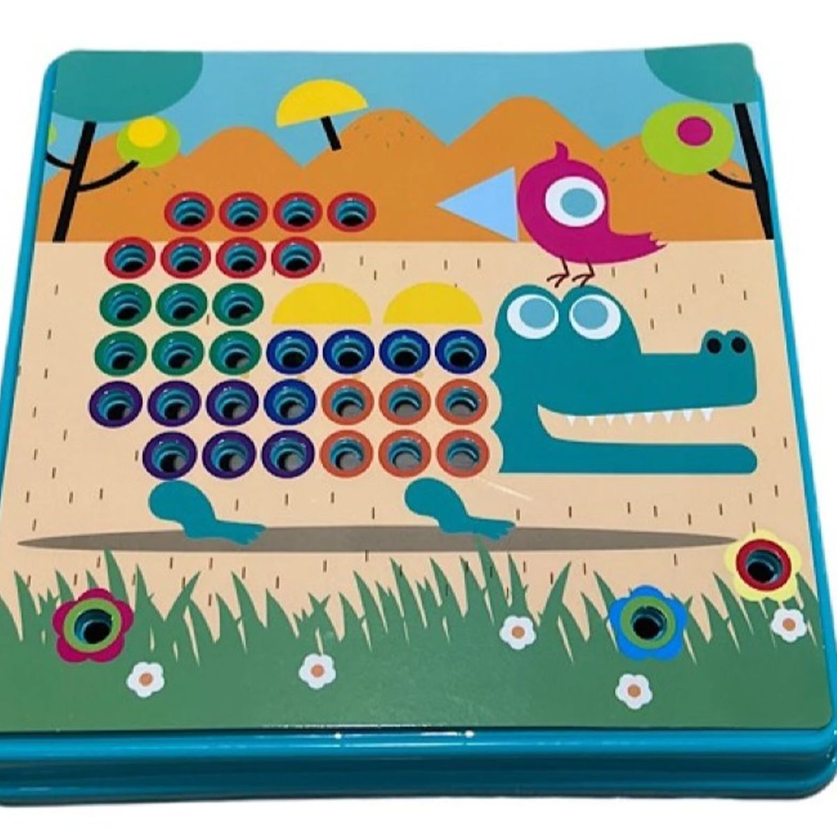 GENERICO - Mosaico de Cocodrilo Colores Didactico