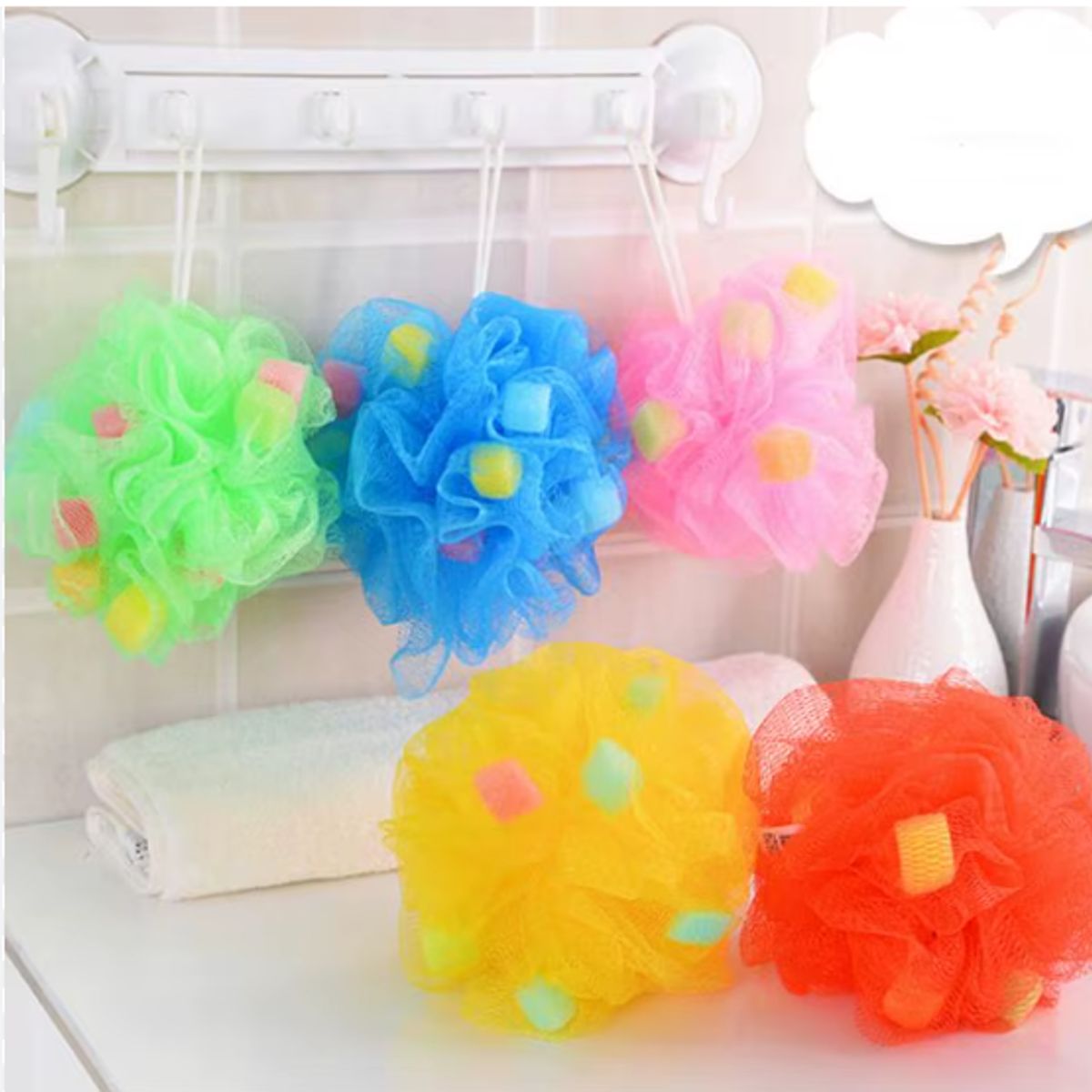 GENERICO - Esponja de ducha - colores variados