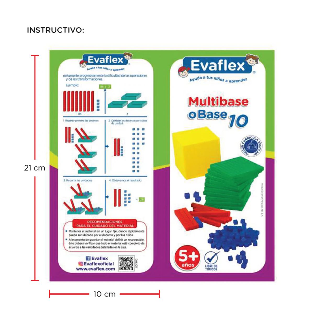 EVAFLEX - BASE 10 MULTIBASE POR 121 PIEZAS CAJA EVAFLEX