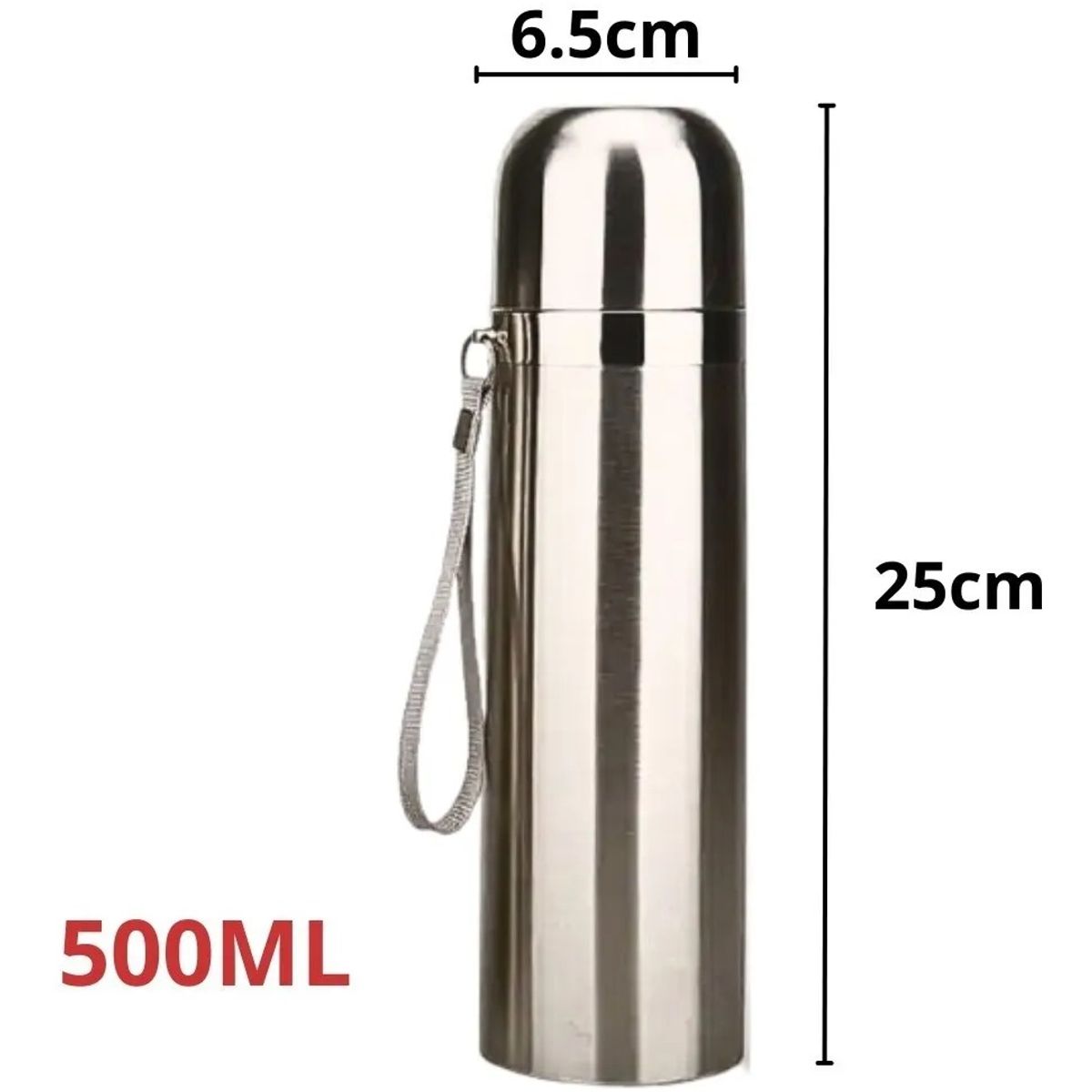 GENERICO - Termo De Acero Inoxidable Personal 500ml Con Funda