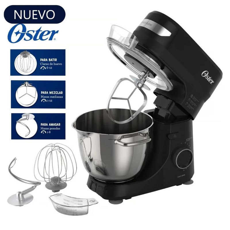 OSTER - Batidora Oster Planetaria 4L FPSTSMPL2B 12 velocidades 850W - Negro