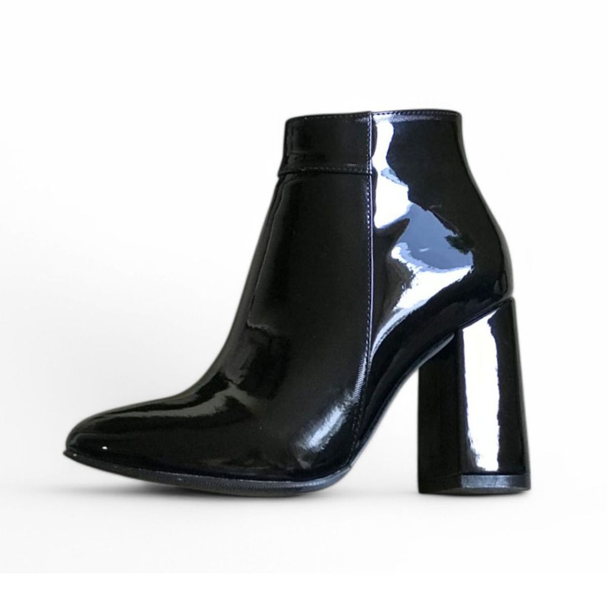 GENERICO - bota mujer taco 9 charol 2086L-60 color negro