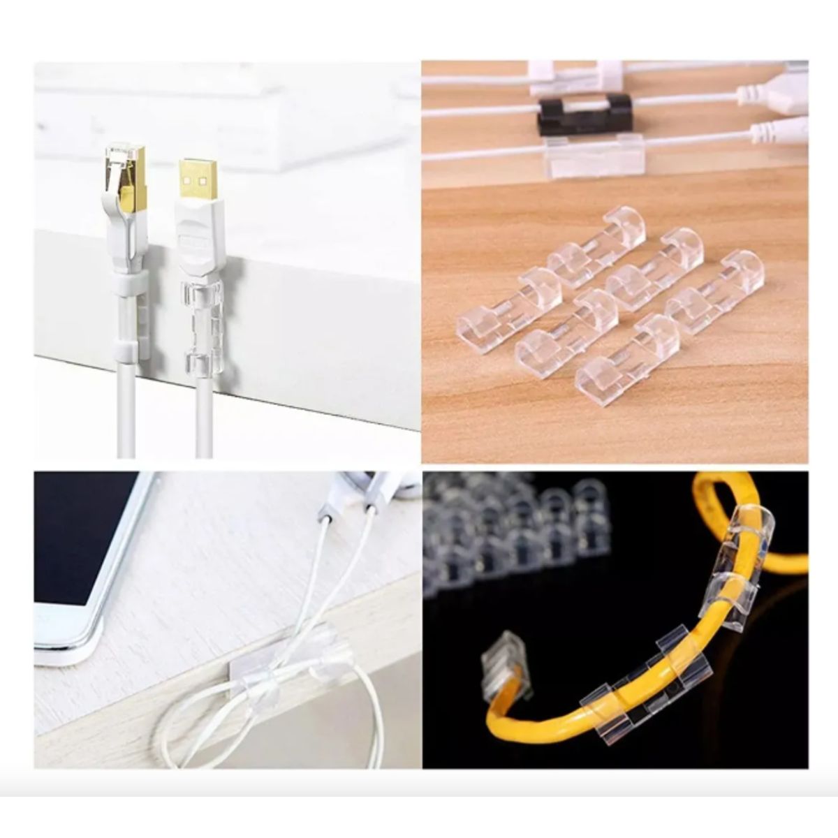 GENERICO - Set X16 Organizador De Cables