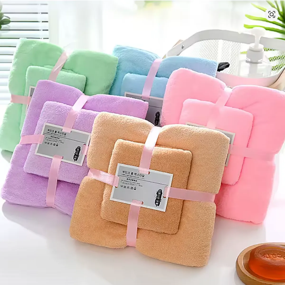 GENERICO - Pack 2 Toallas microfibra para cuerpo y manos