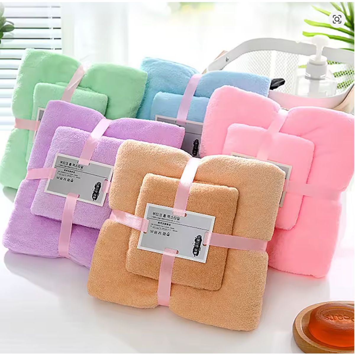 GENERICO - Pack 2 Toallas microfibra para cuerpo y manos