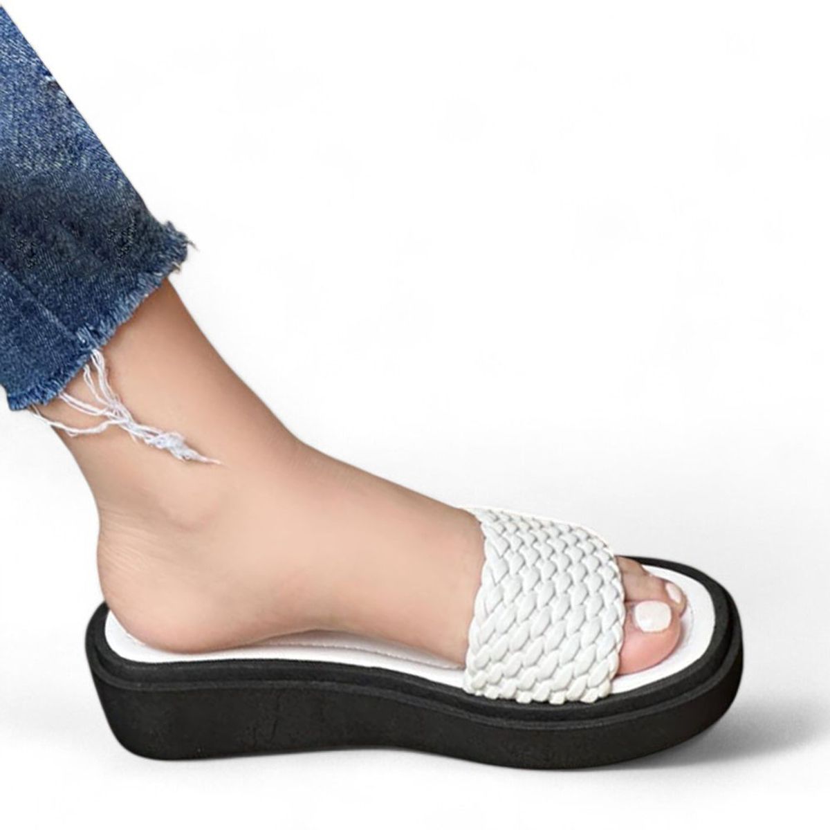 GENERICO - Sandalia Mujer Yomar Trenzado 2086L-43 Color Blanco