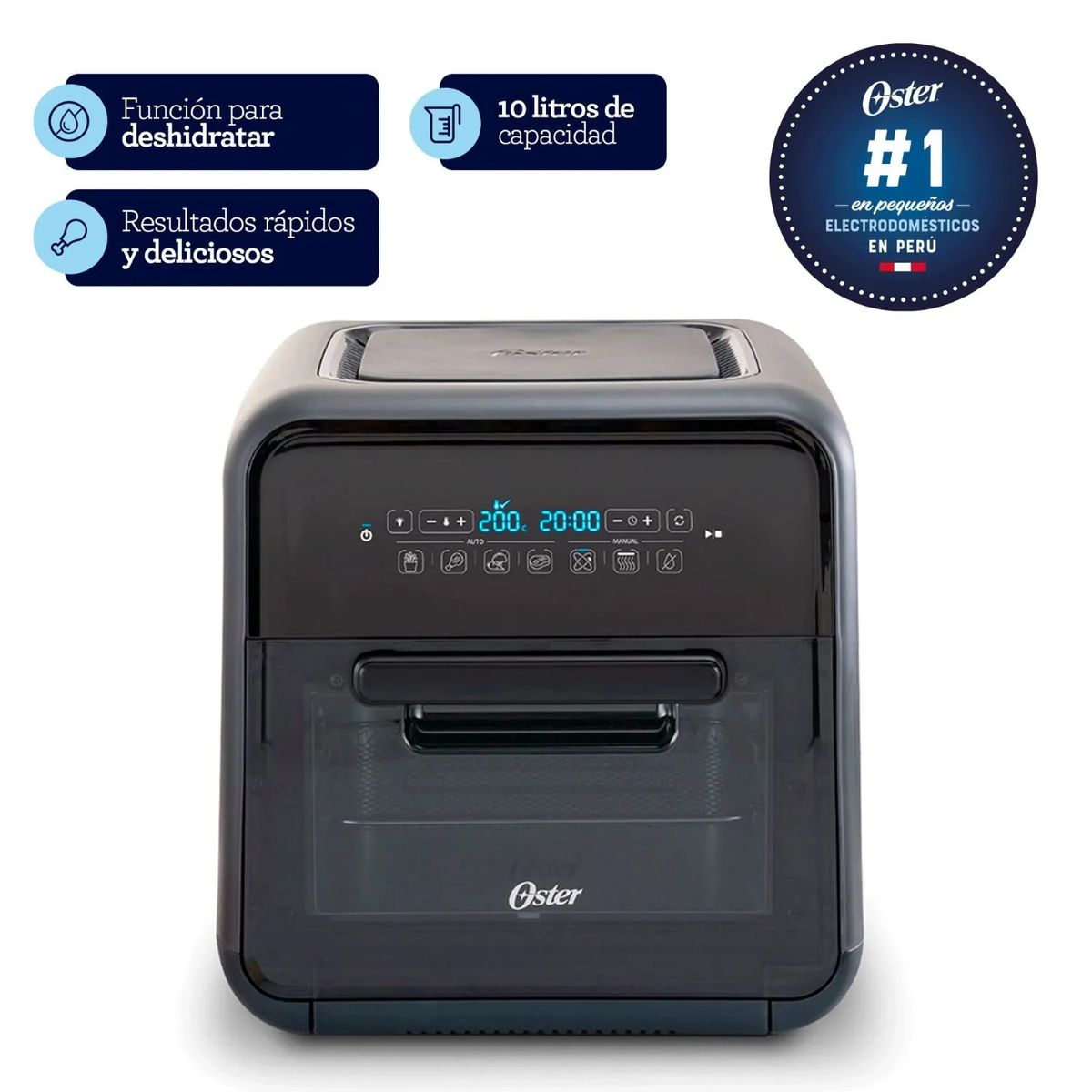 OSTER - Súper freidora de aire 10 lt digital Oster CKSTAFOV3