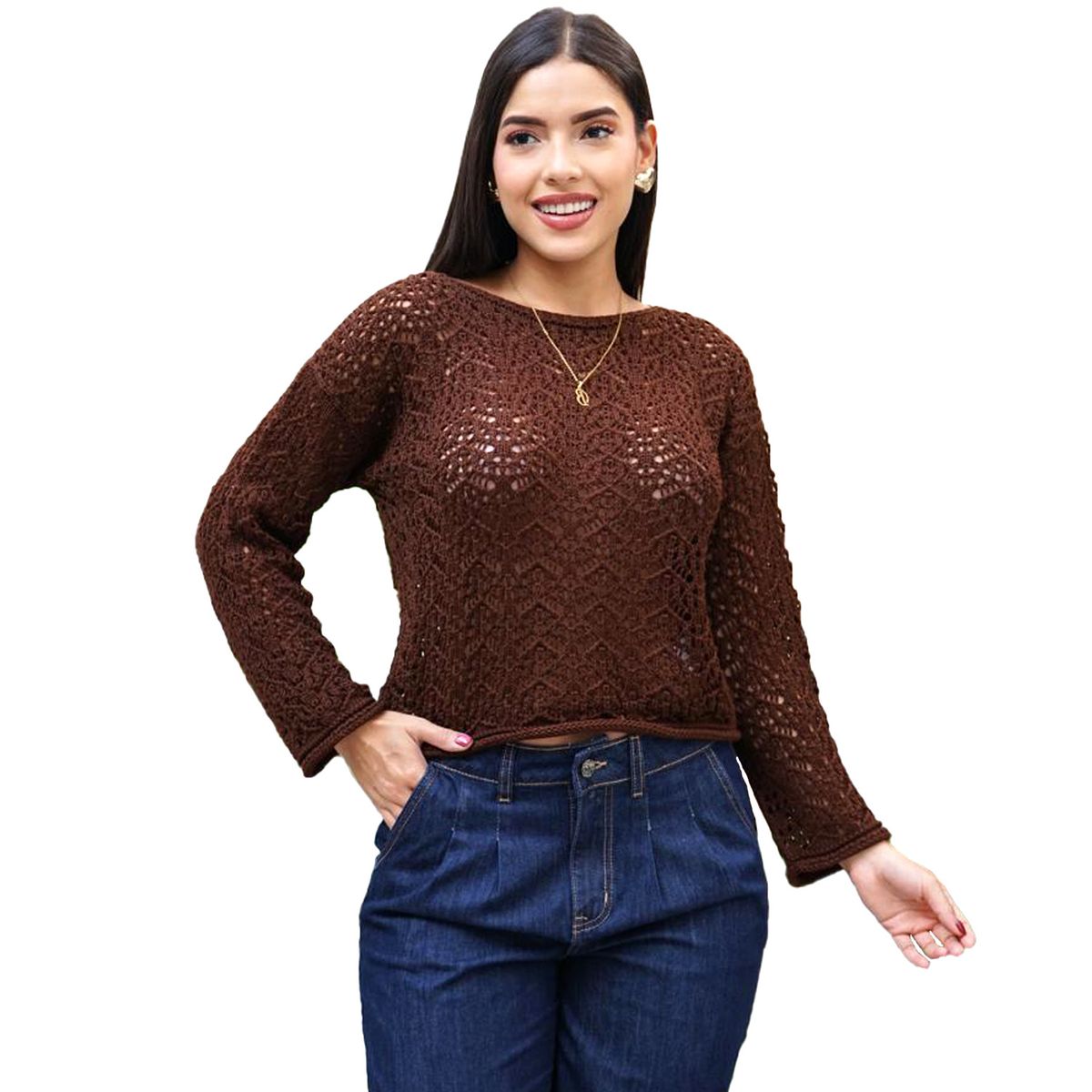 JAROLA - Chompa Cerrada Crop Jarola Victoria