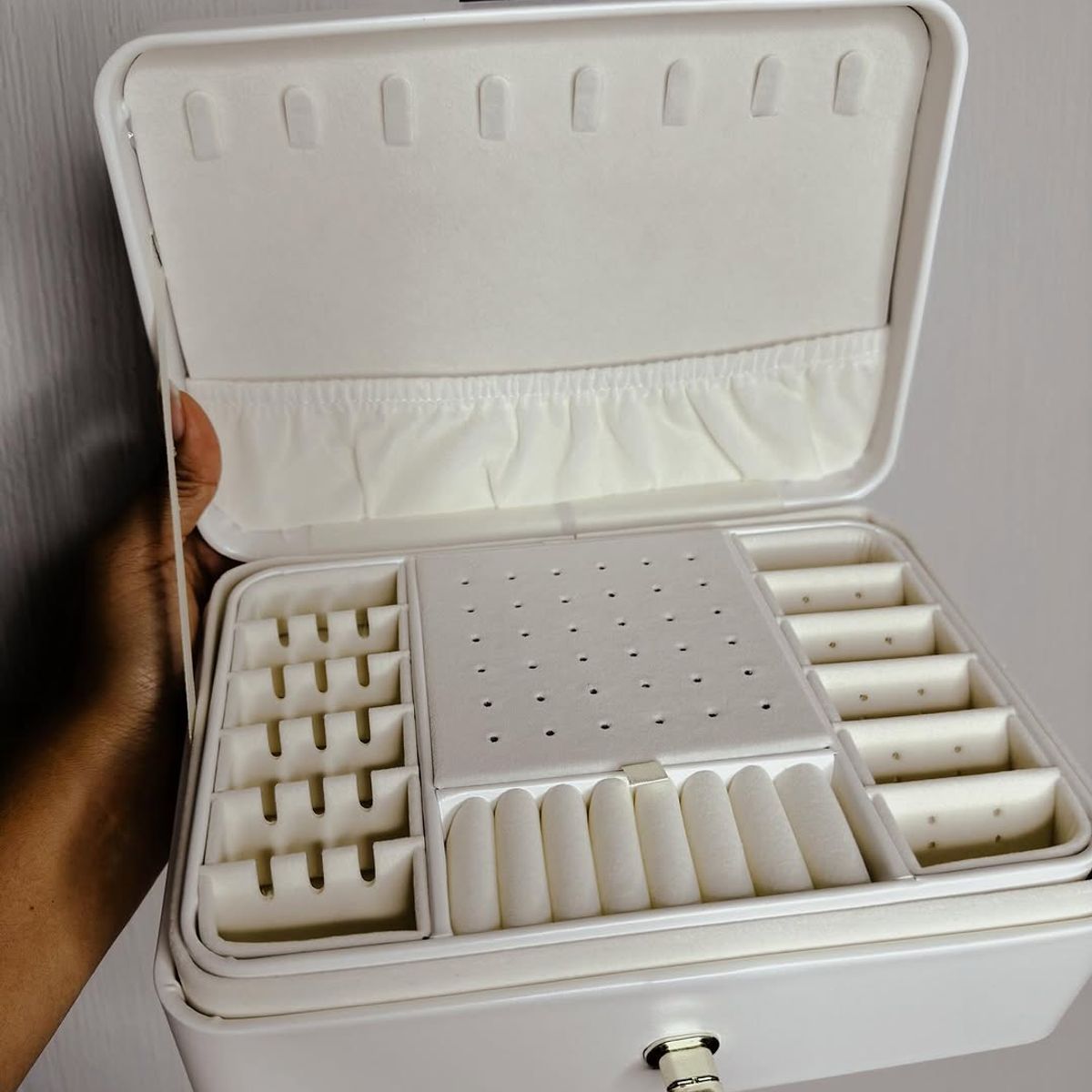 GENERICO - Joyero Caja Organizadora Portátil de Joyas 2 Niveles