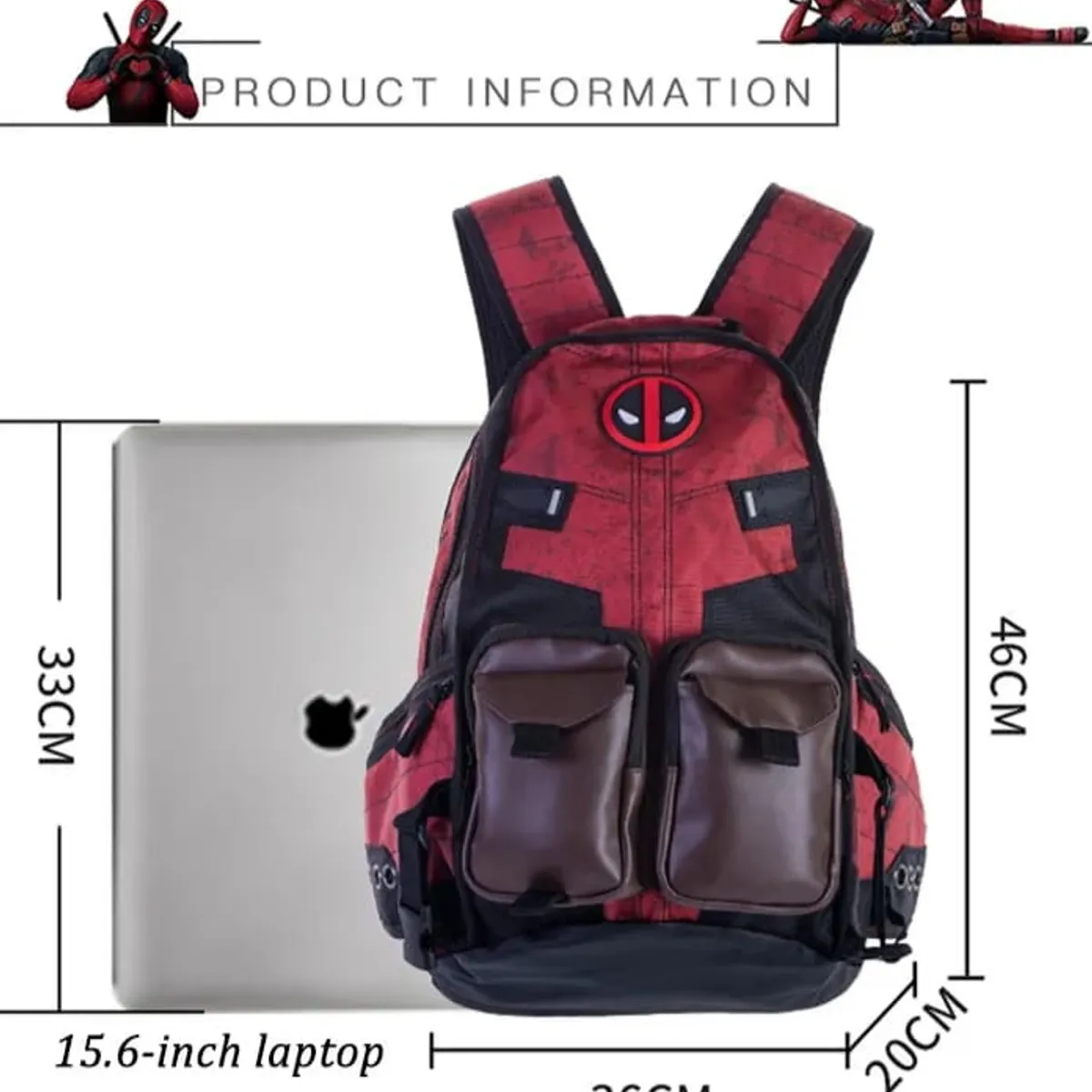 GENERICO - MOCHILA DEADPOOL EQUIPAJE