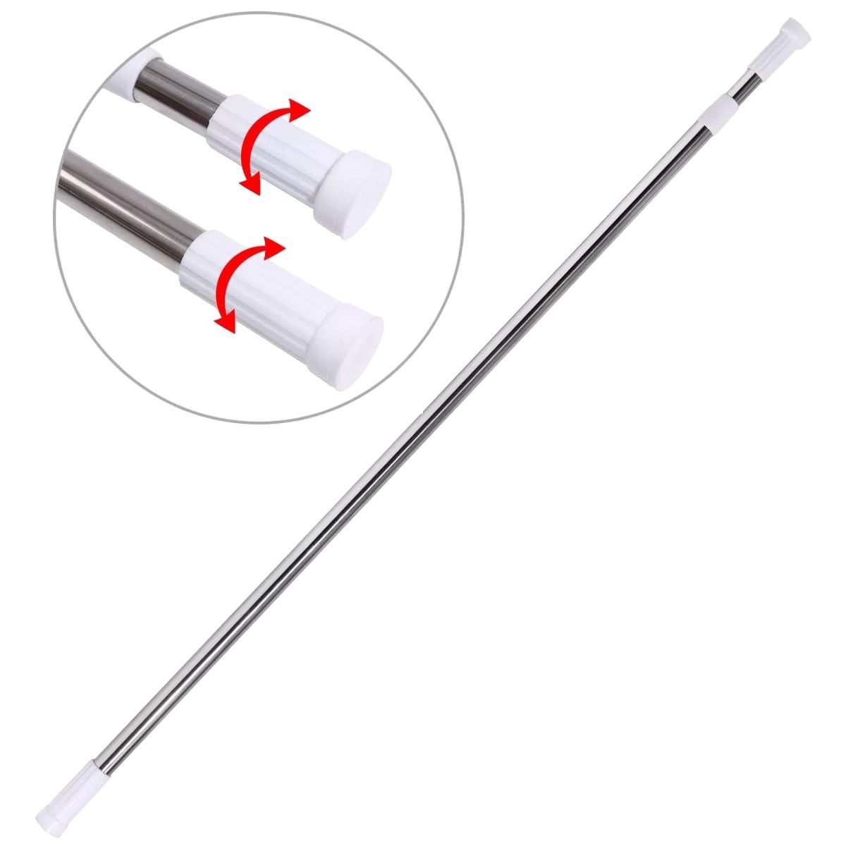 GENERICO - VARILLA TELESCÓPICA  AJUSTABLE PARA CORTINA DE DUCHA BAÑO Y COCINA
