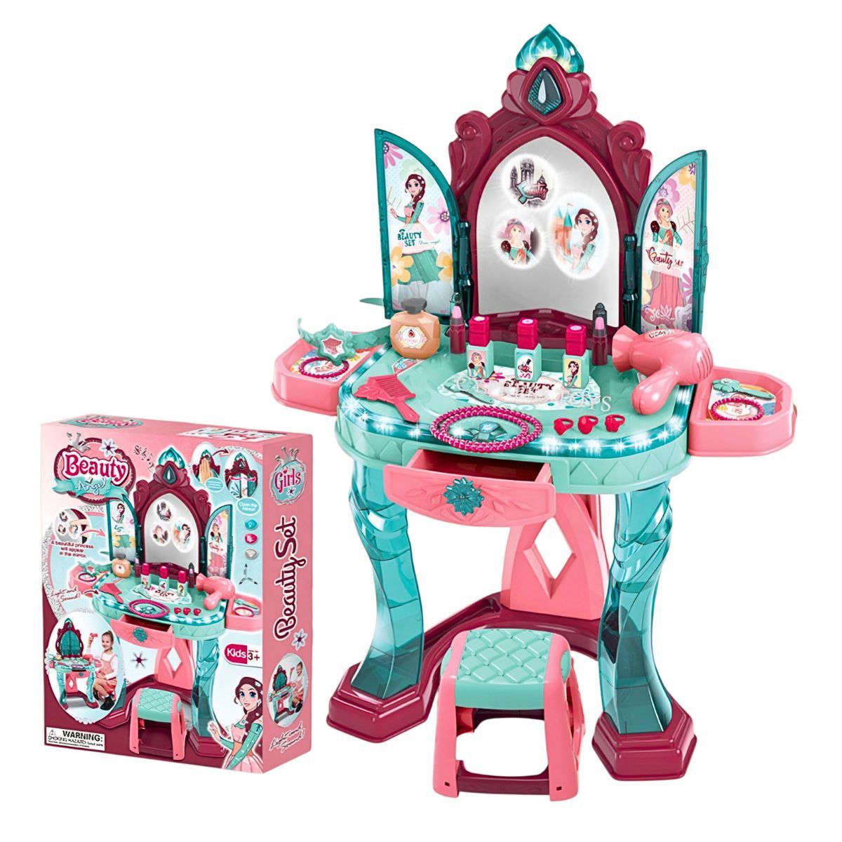 GENERICO - Juguete Tocador De Belleza Con Sensor Musical Luces Niñas