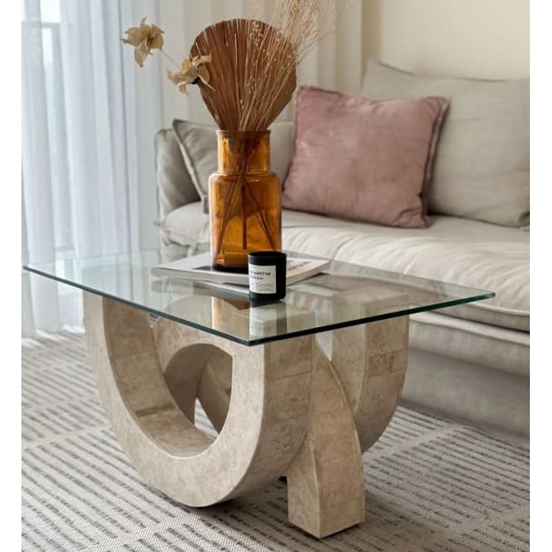 DECORATI - Mesa de Centro Perla de Mármol