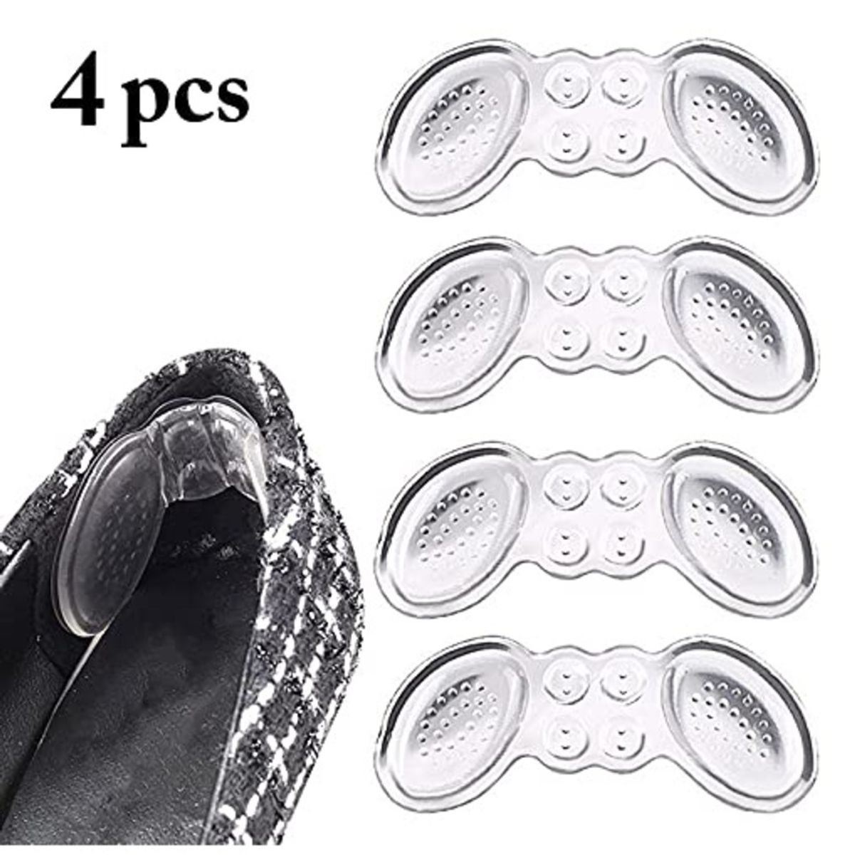 GENERICO - SILICONA PARA EL TALÓN 2 PARES ALMOHADILLAS CÓMODAS