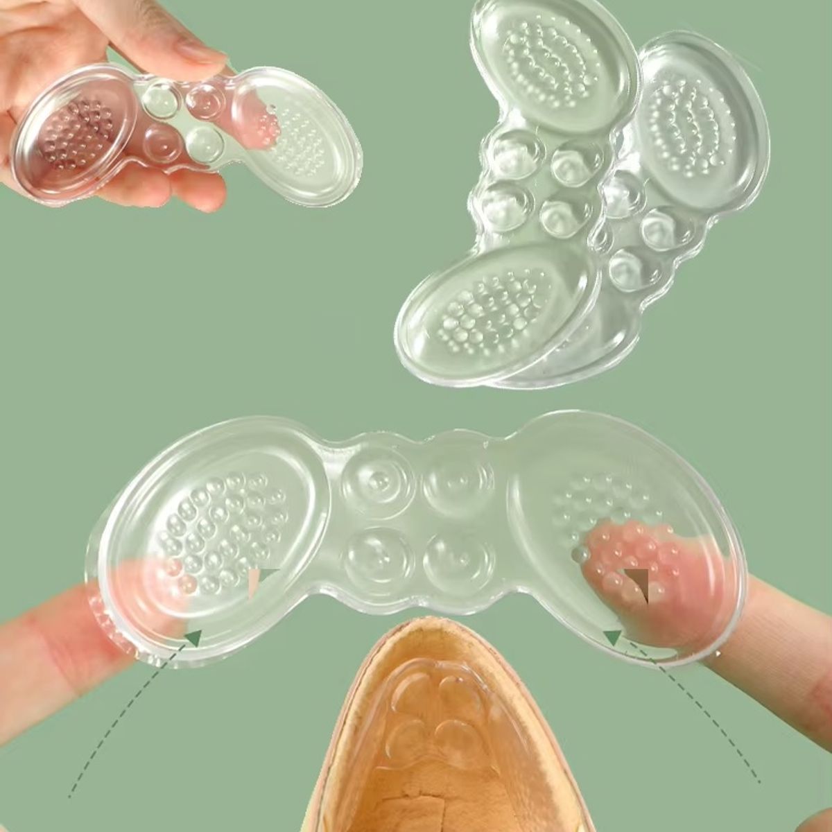 GENERICO - PLANTILLAS DE GEL 3 PARES PARA ZAPATOS DEPORTIVOS TALÓN