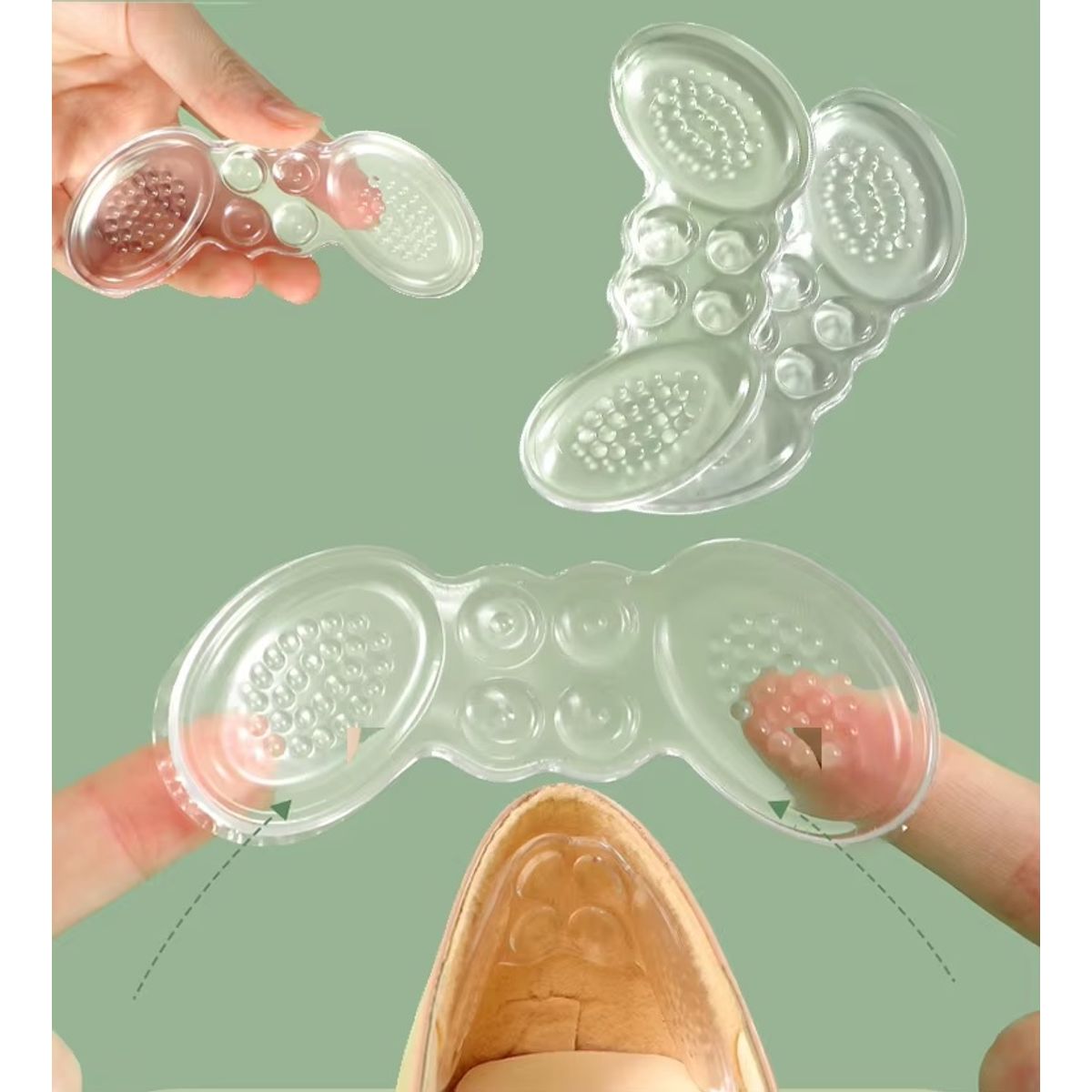 GENERICO - PLANTILLAS DE GEL 3 PARES PARA ZAPATOS DEPORTIVOS TALÓN