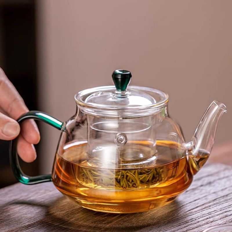 GENERICO - Taza de vidrio con filtro de vidrio 400 ml