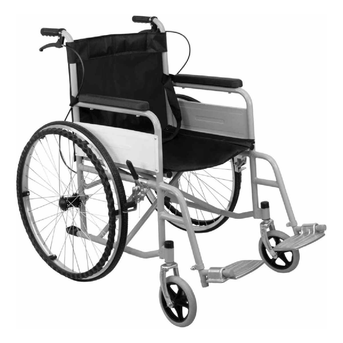 U BUY - Silla De Ruedas Ligera Plegable Con Descansapies Color Negro