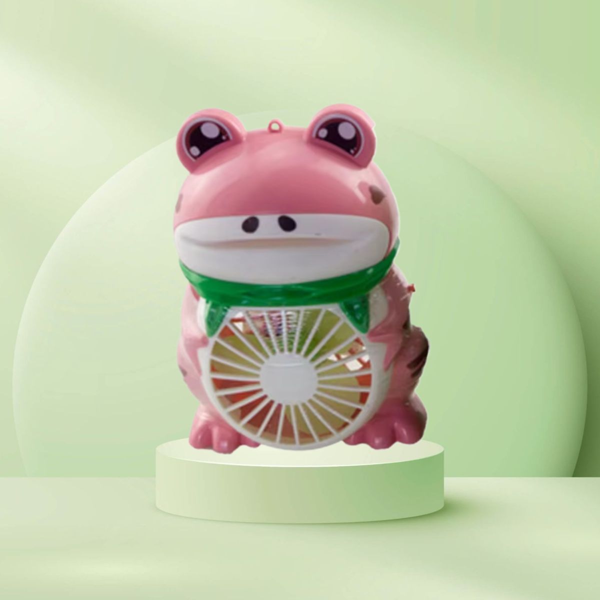 GENERICO - VENTILADOR PORTÁTIL DE ESCRITOIO OFICINA ADORNO MODELO RANITA A PILAS