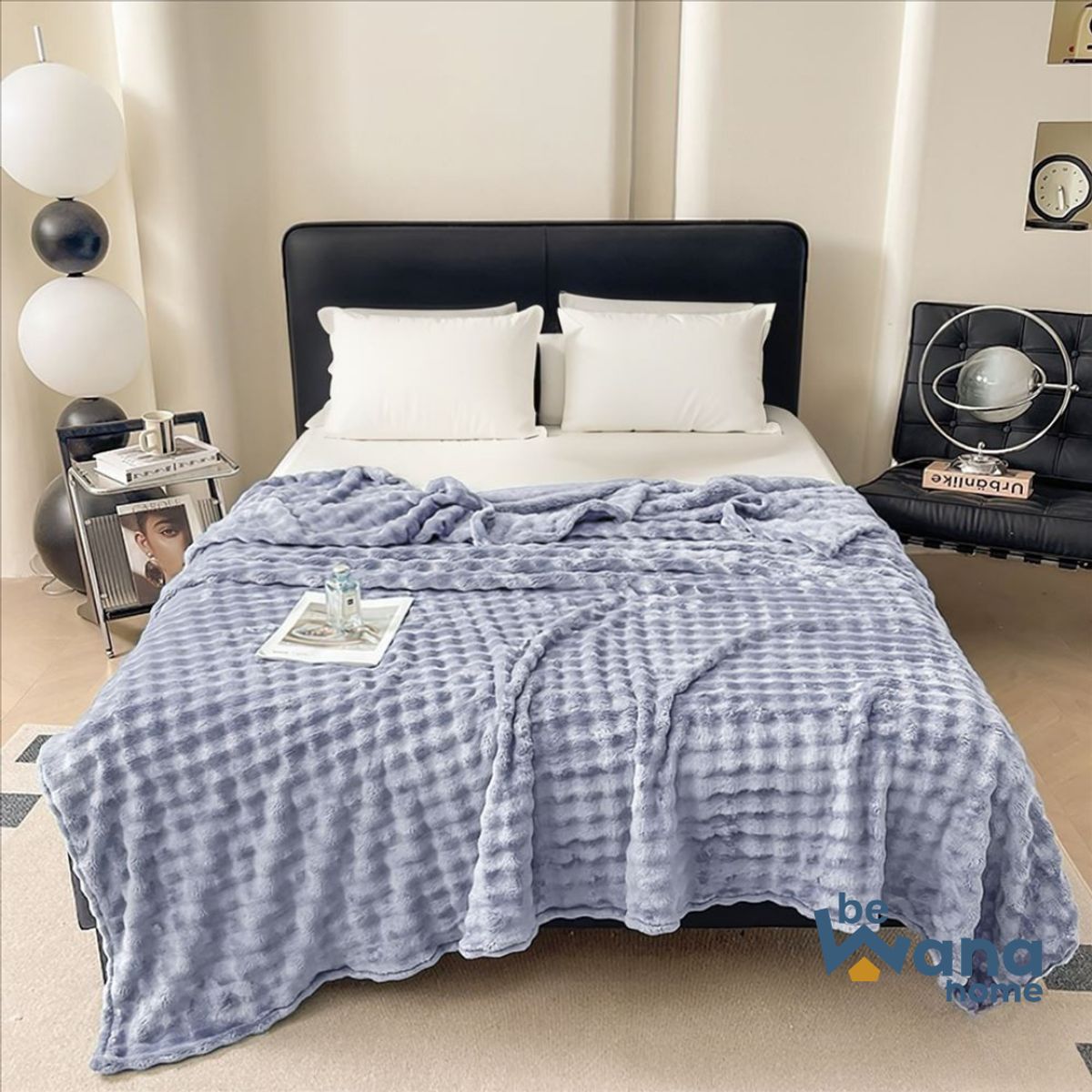 CASATEX - Manta Antialérgica Piel de Oso Queen Lavanda