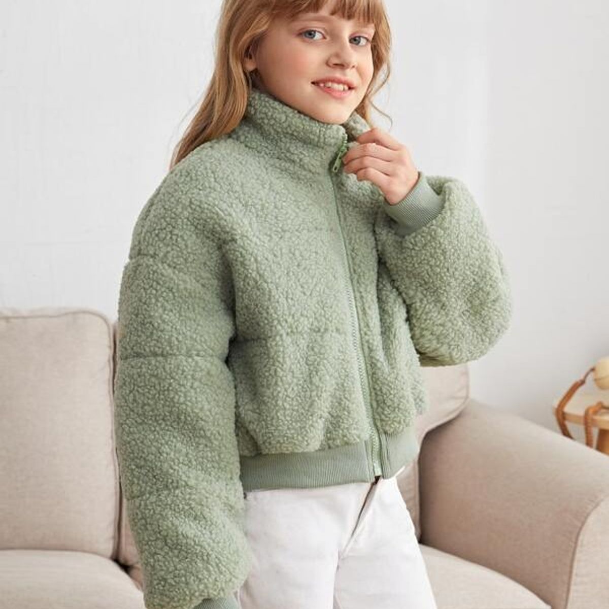 TAIS PRINCESS - Casaca teddy forro interior de hombros caídos