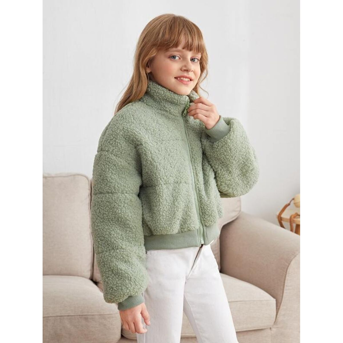 TAIS PRINCESS - Casaca teddy forro interior de hombros caídos