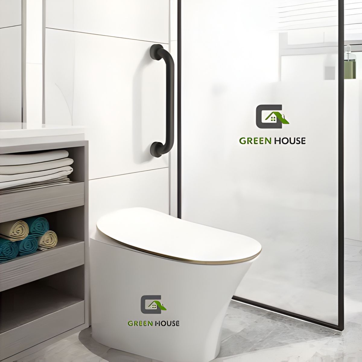 GREEN HOUSE - PACK 2 BARRAS DE SEGURIDAD MULTIUSO ACERO INOXIDABLE NEGRO MATE 30CM