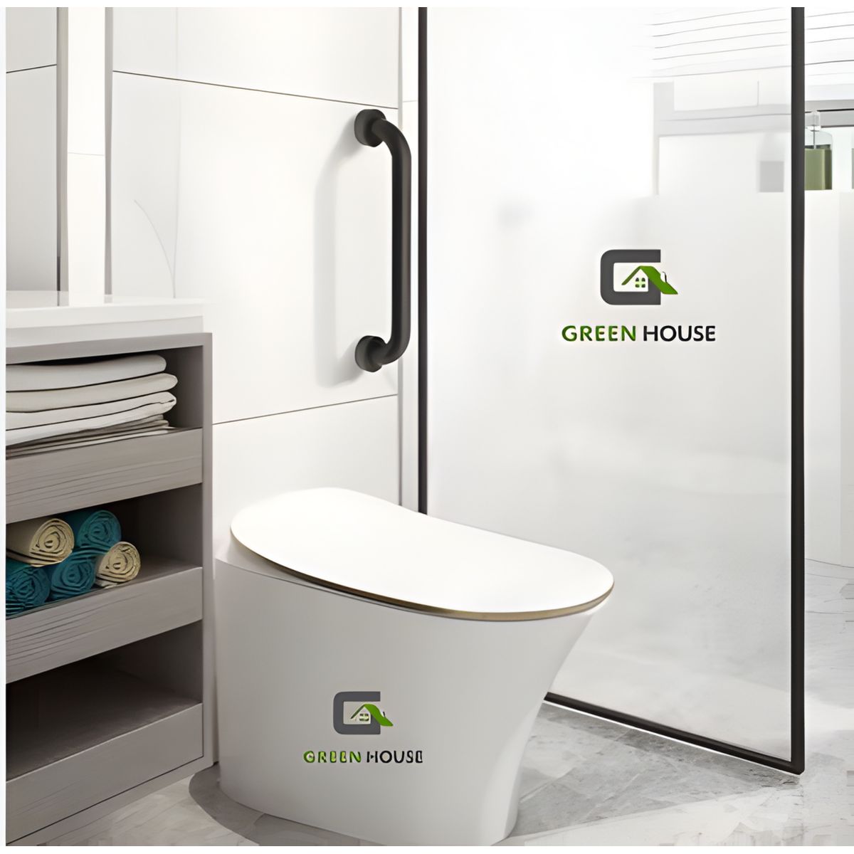 GREEN HOUSE - PACK 2 BARRAS DE SEGURIDAD MULTIUSO ACERO INOXIDABLE NEGRO MATE 30CM