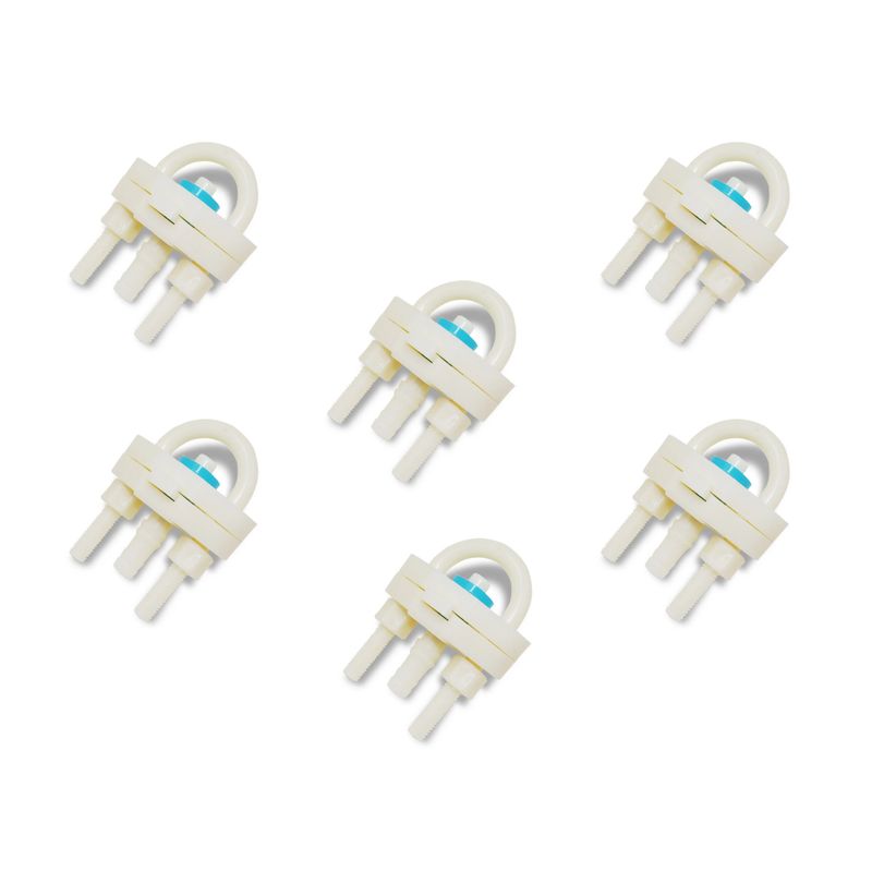 GENERICO - PACK X6 CONECTOR LLAVE DE PASO PARA TUBO BEBEDERO PLASON