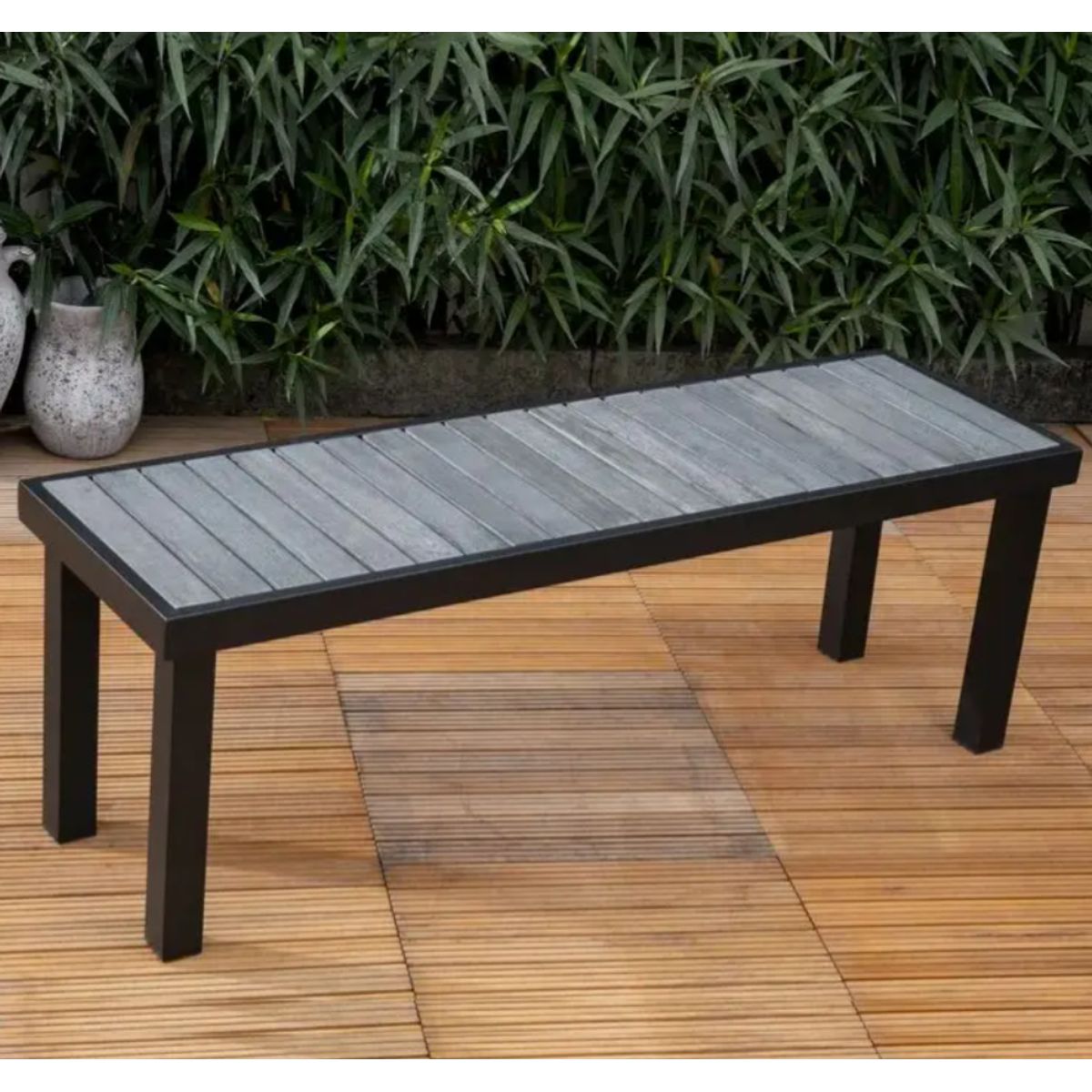 VENTITAS HOME - Banco para Jardín Kori Ventitas Home Color Roble Gris