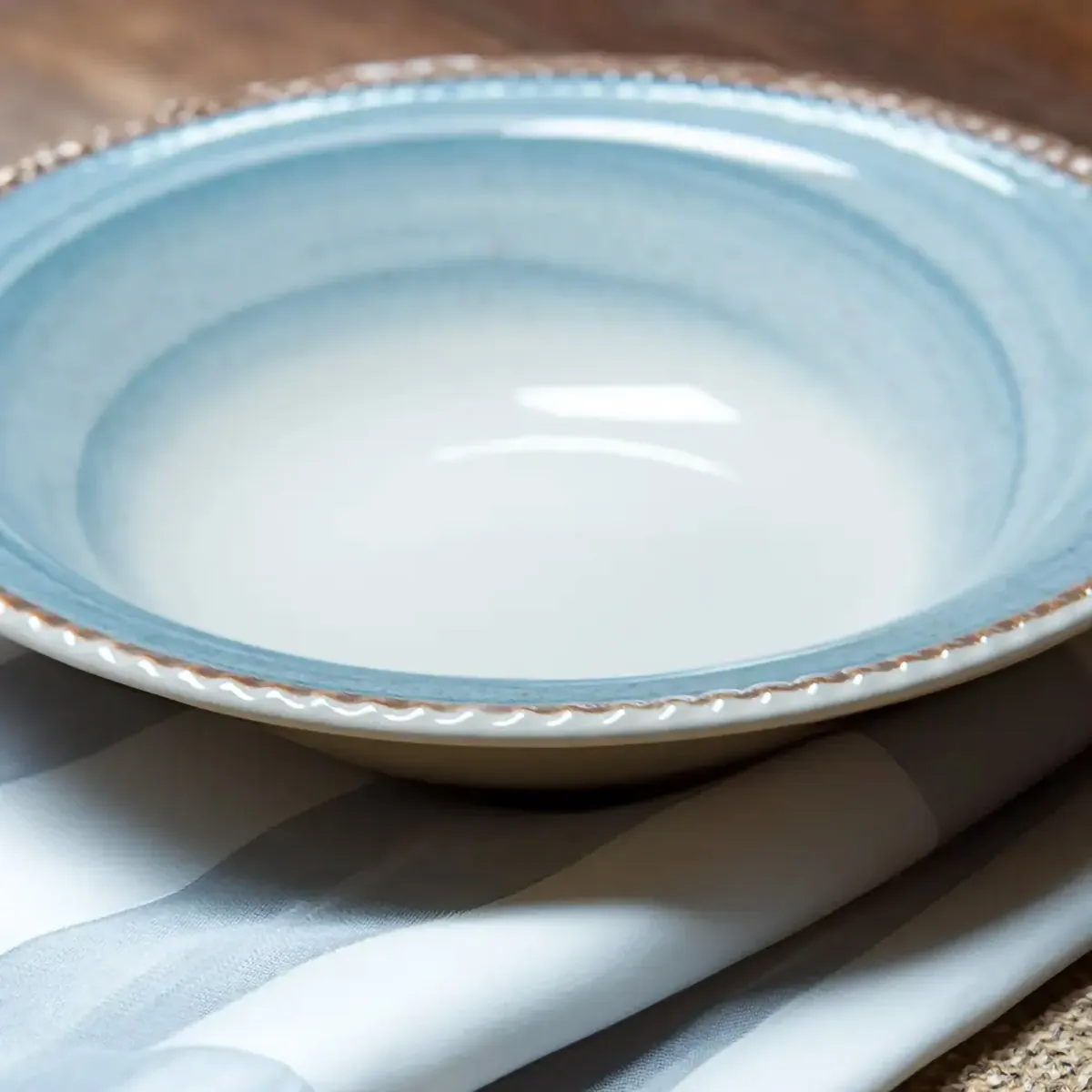 CORONA - Juego de Vajilla Corona Caoba Azul Perla 16 piezas