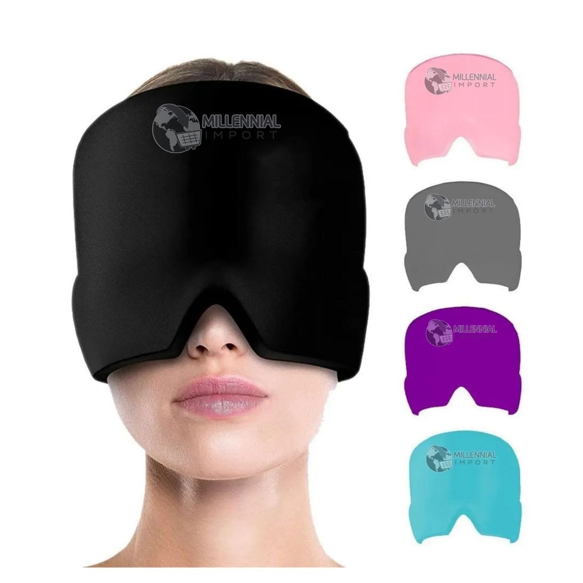 GENERICO - Antifaz Gorro de Gel Frío para Dormir y Evitar Dolor Cabeza Migraña