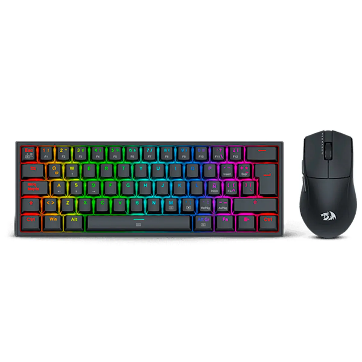 REDRAGON - Teclado 60% y Mouse Redragon S143 para Esports  M724