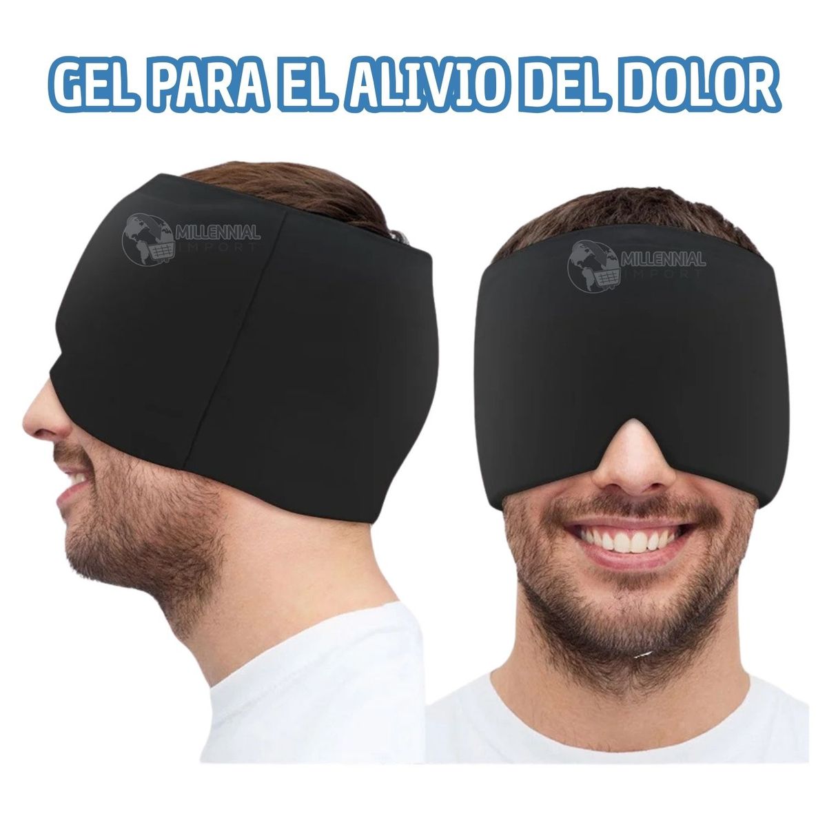 GENERICO - Gorro Antimigraña Gel Frio o Calor Color Hombre