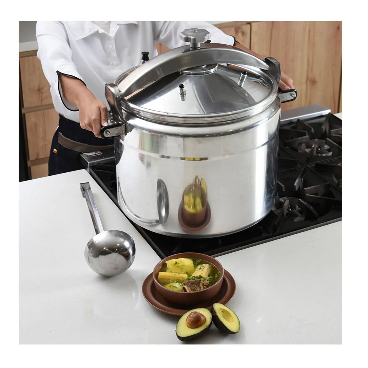 UNIVERSAL - Olla a presión universal magna 50 litros aluminio profesional de lujo