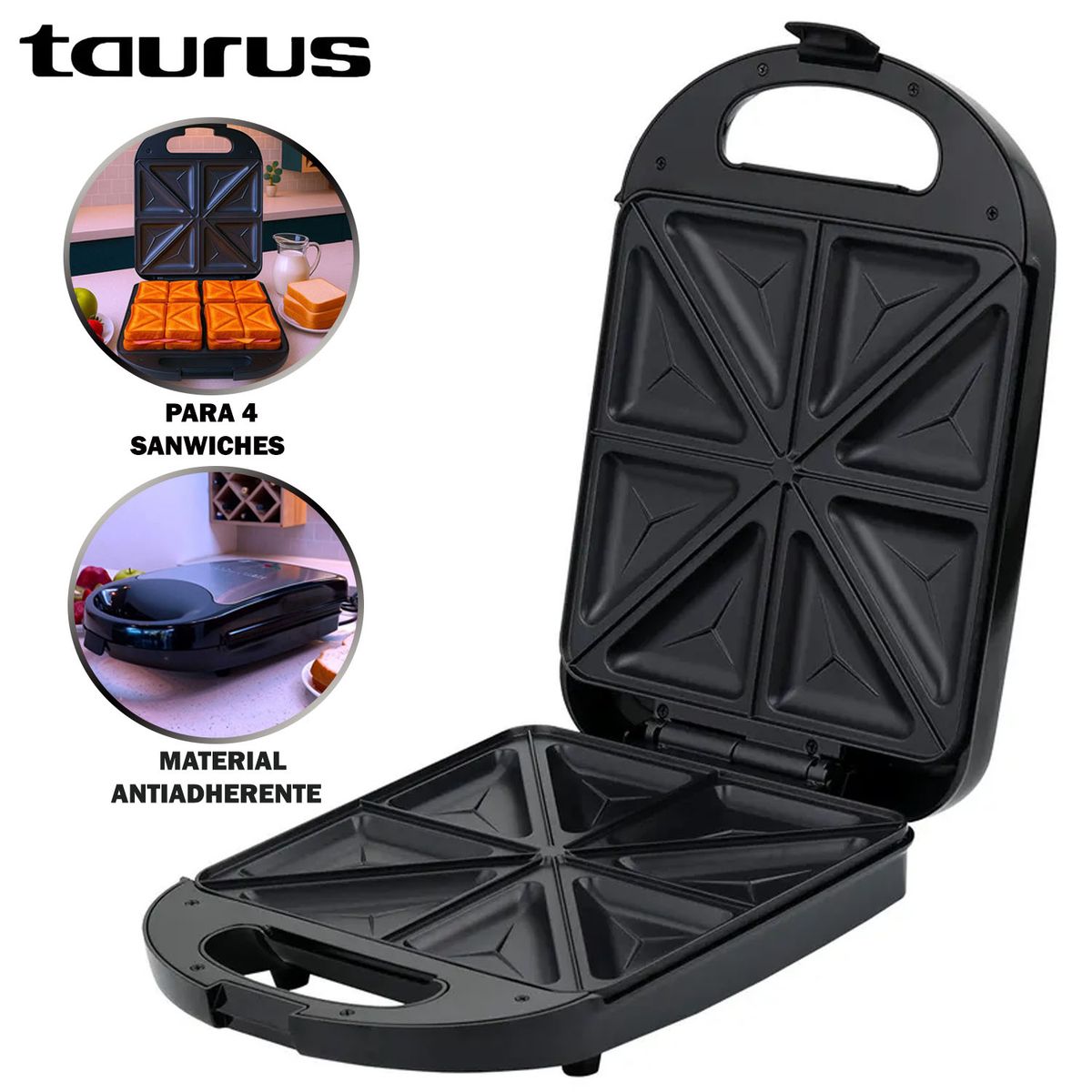 TAURUS - Sandwichera Taurus 4 Panes Mega Toast