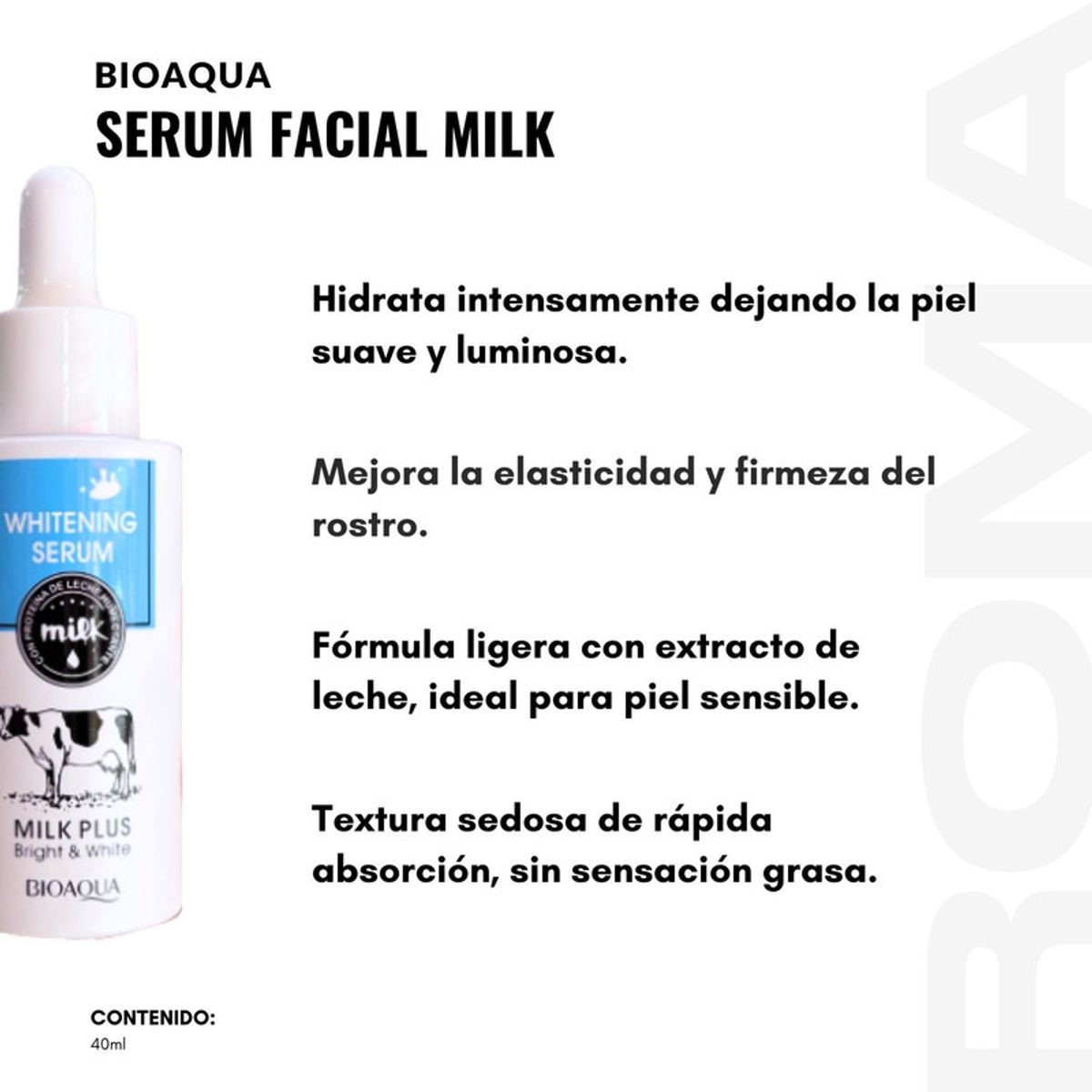 BIOAQUA - SERUM FACIAL DE LECHE 40ML BIOAQUA