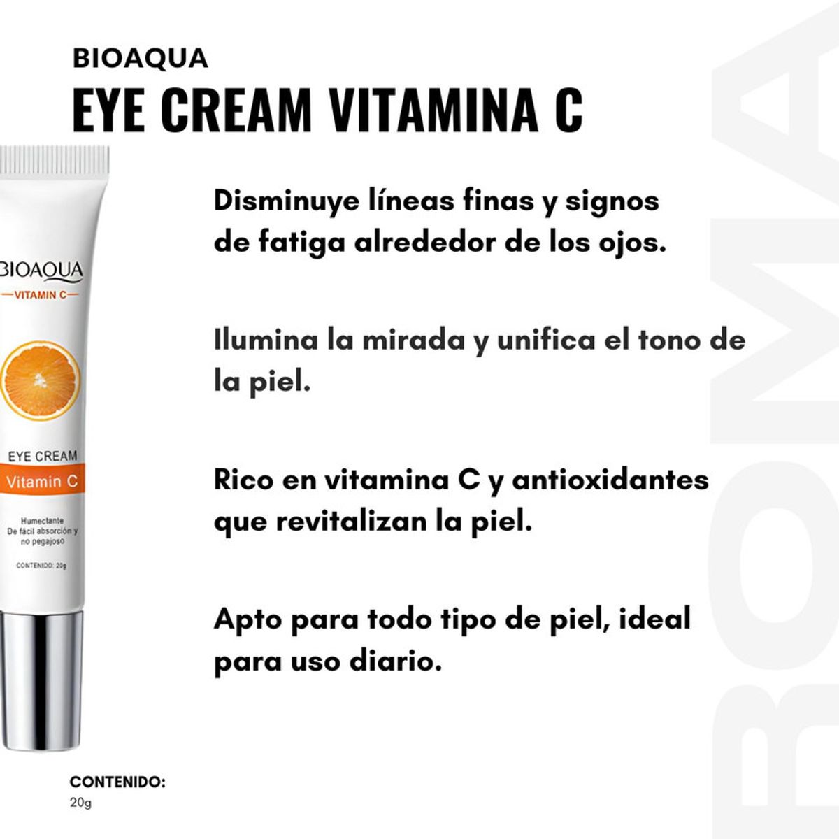 BIOAQUA - PACK 3 CONTORNO DE OJOS VITAMINA C 60G BIOAQUA