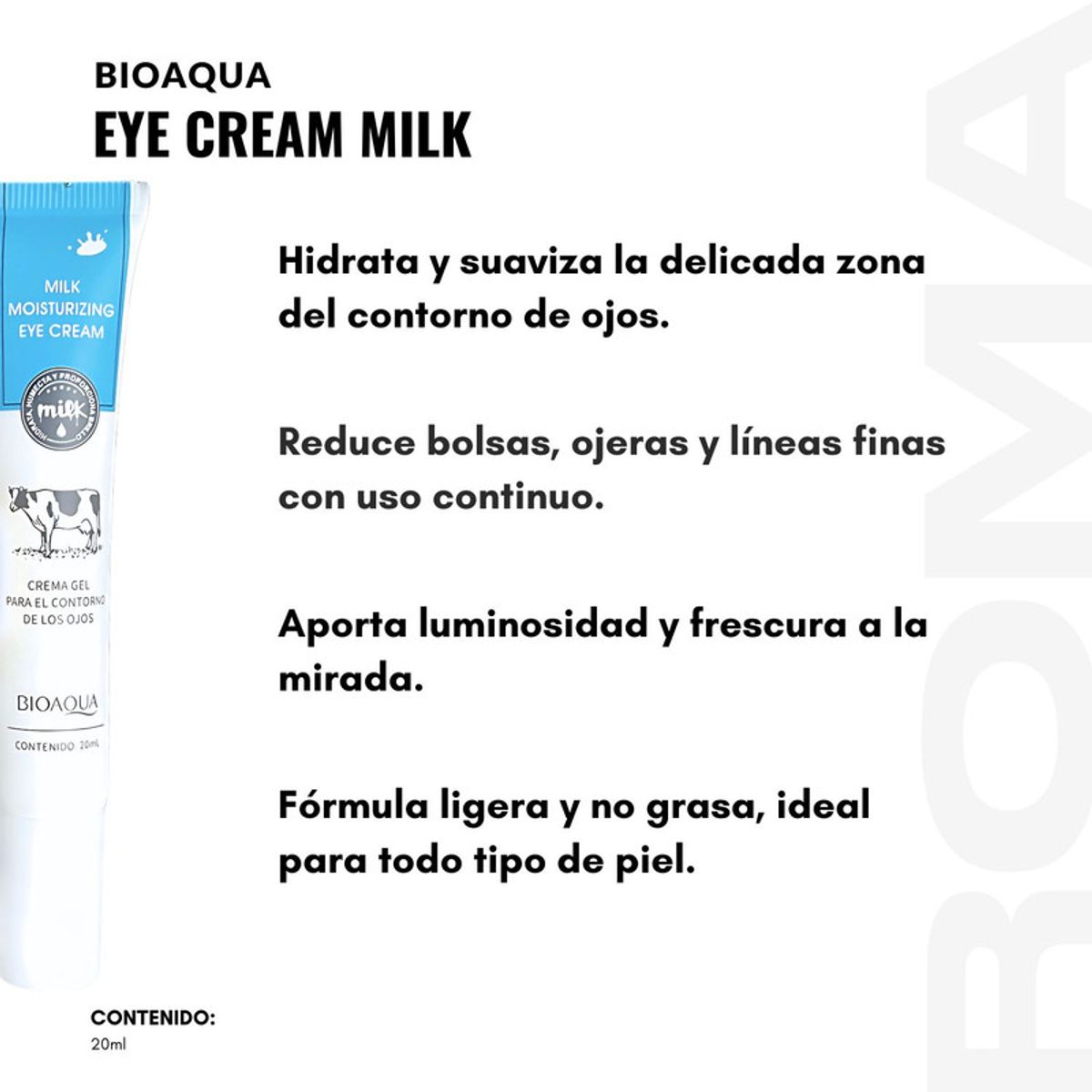 BIOAQUA - EYE CREAM DE LECHE 20ML BIOAQUA