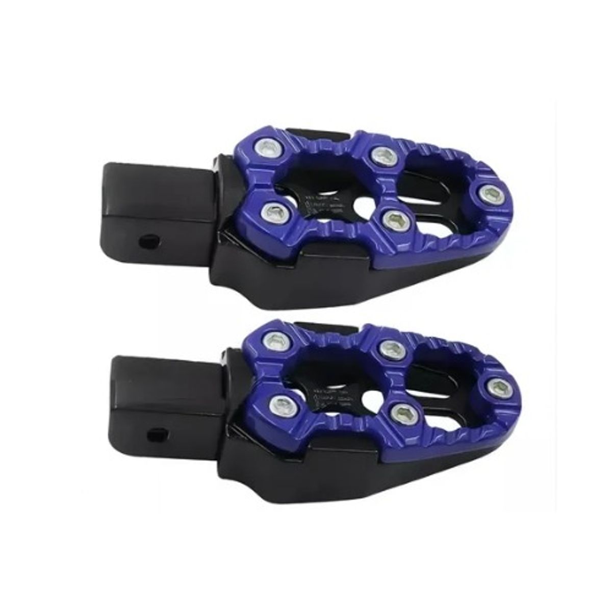 GENERICO - PEDAL POSA PIE MOTO UNIVERSAL ALUMINIO  AZUL