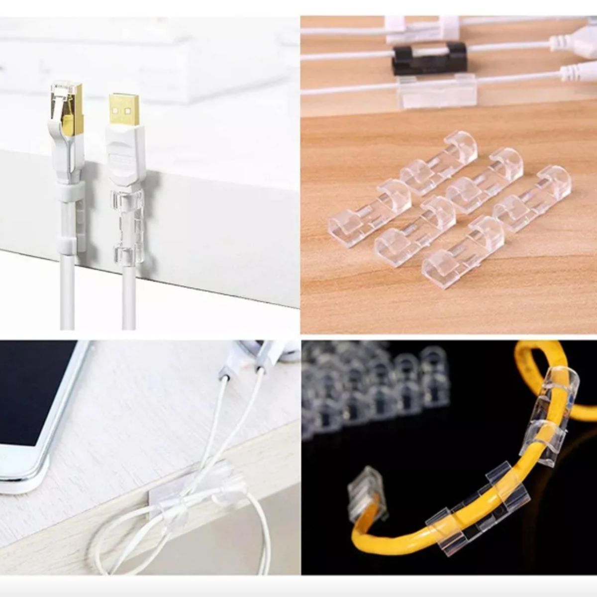 GENERICO - Set X16 Organizador De Cables